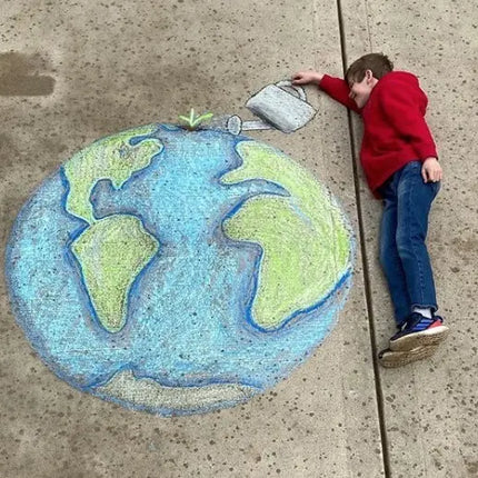 Tiza Gigante 6 Colores, 12 Unidades Para Dibujar En El Piso