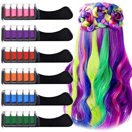 Tinturara Tizas Color Pelo Tiza Tinte Cabello Temporal Fluor Surtidos