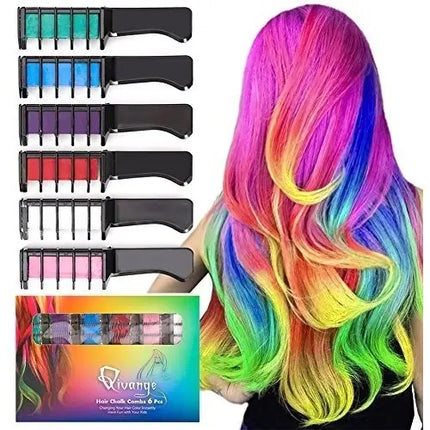 Tinturara Tizas Color Pelo Tiza Tinte Cabello Temporal Fluor Surtidos