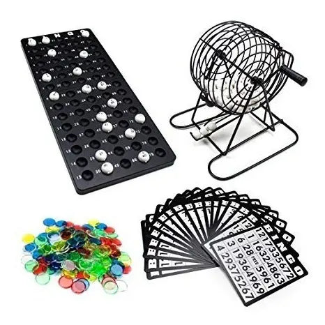Juego Bingo Tómbola Metálica + 118 Cartones