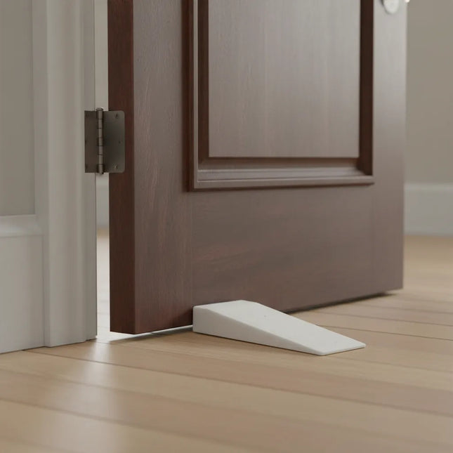 Tope Para Puertas A Piso Tipo Cuña, Traba Puerta Blanco / Cuña / Mate