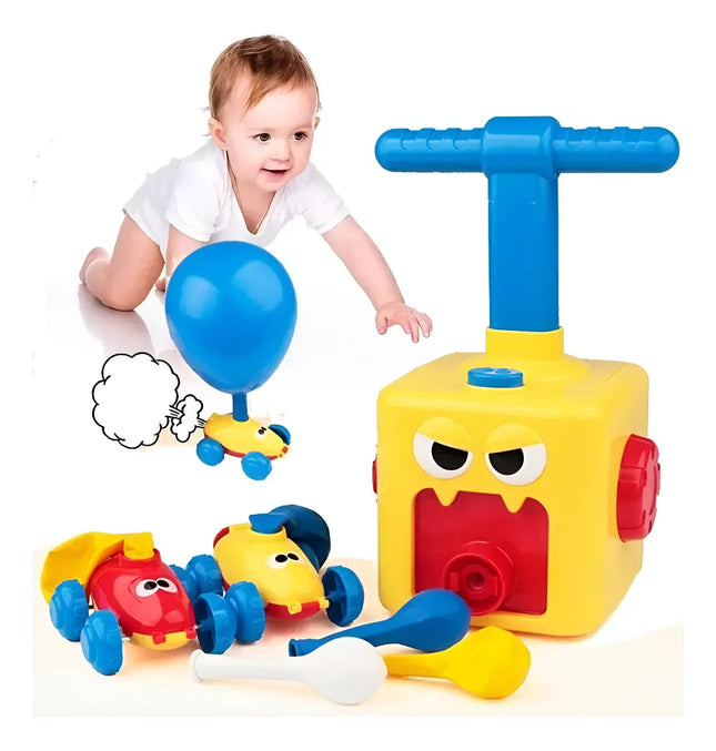 Torre Bombín Lanzador Inflador Globos Autos Juego Niño Niña AMARILLO UNISEX