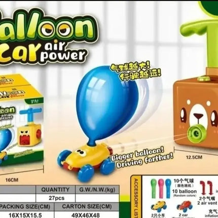 Torre Bombín Lanzador Inflador Globos Autos Juego Niño Niña AMARILLO UNISEX