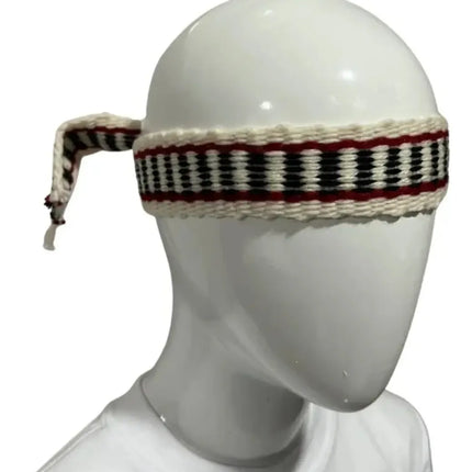Trarilonco - Bandana Cintillo Mapuche Hombre 100cm Beige