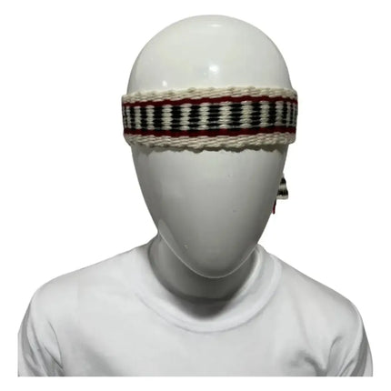 Trarilonco - Bandana Cintillo Mapuche Hombre 100cm Beige