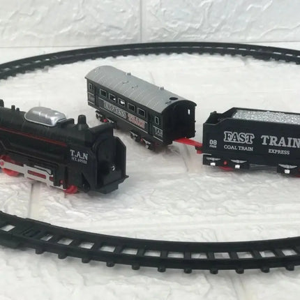 Tren Clásico Con Luz Juguete Para Niños 9 Piezas