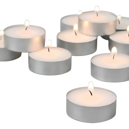 Pack 50 Velas Tea Light Esoterismo Decoración Limpieza Luz Color Blanco