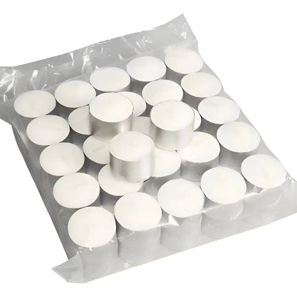 Pack 50 Velas Tea Light Esoterismo Decoración Limpieza Luz Color Blanco