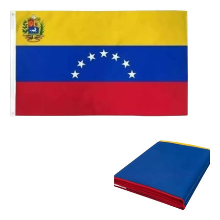 Bandera De Venezuela 60x90 Cm Estampada Poliéster, 2 Ojales