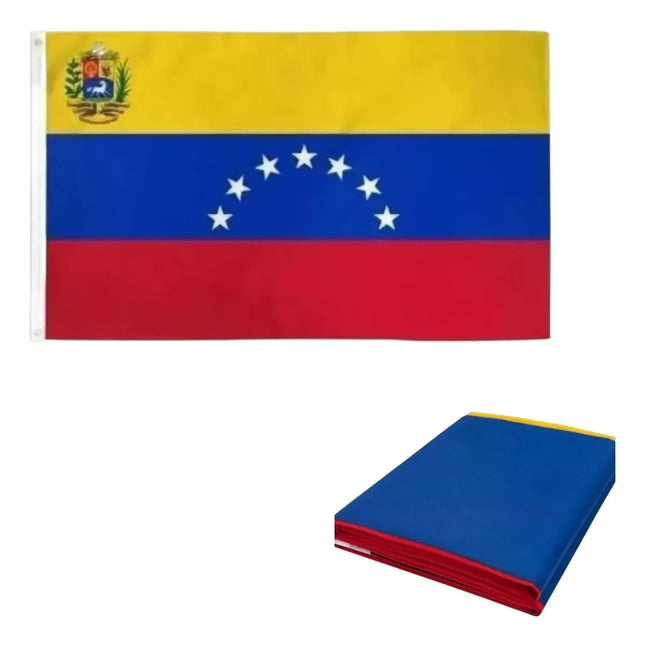 Bandera De Venezuela 60x90 Cm Estampada Poliéster, 2 Ojales