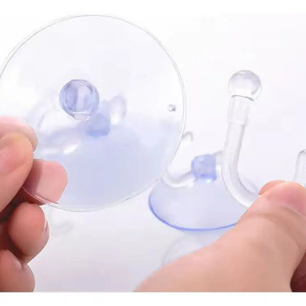 12 Ventosa Chupon Para Vidrio Colgante 4 Cms + Gancho