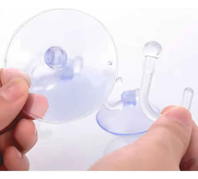 12 Ventosa Chupon Para Vidrio Colgante 4 Cms + Gancho