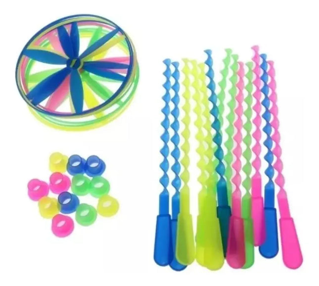Pack 20 Discos Voladores Juguete Sorpresa Cumpleaños #2 Piña
