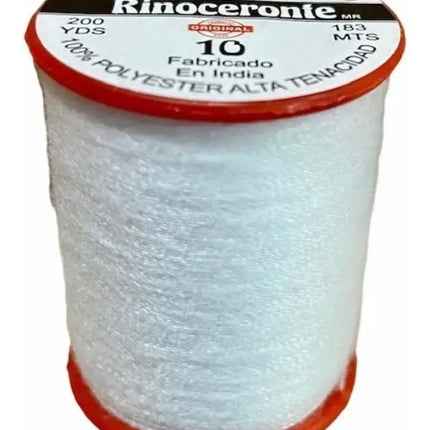 12 Carrete Hilo Volantín Rinoceronte 200 Yds Resistente Poliéster