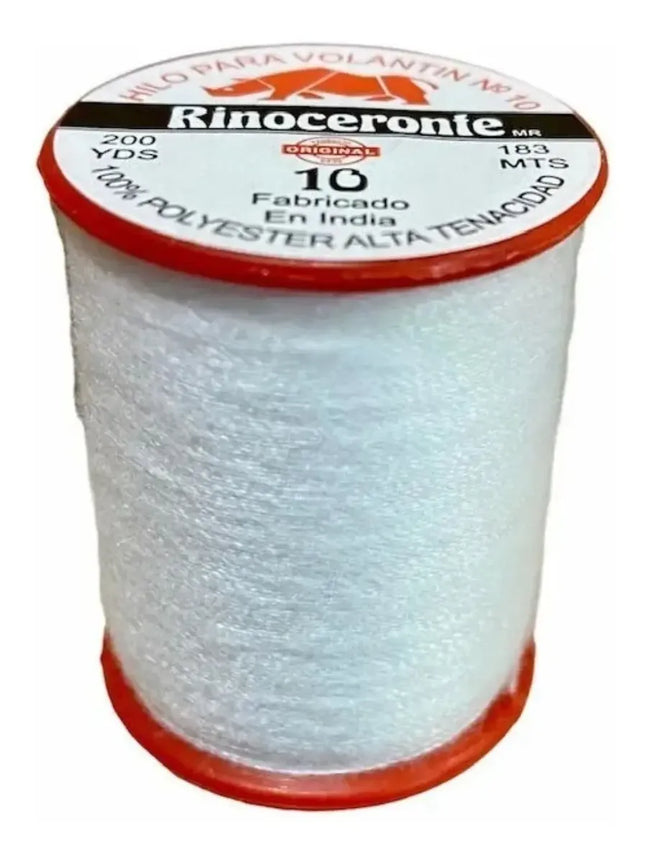 12 Carrete Hilo Volantín Rinoceronte 200 Yds Resistente Poliéster