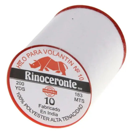 12 Carrete Hilo Volantín Rinoceronte 200 Yds Resistente Poliéster