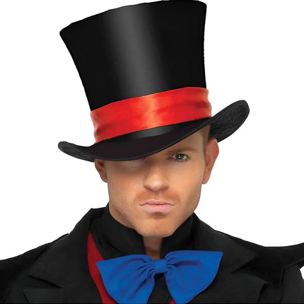 Sombrero Willy Wonka Copa Tela, Cosplay, Fiestas, Carnaval Negro