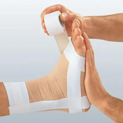 Cinta Deportiva Rígida 2,5cm Adhesivo Zinc Vendaje Funcional Blanco