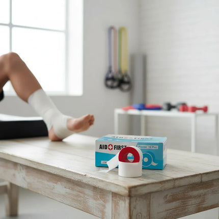 Cinta Deportiva Rígida 2,5cm Adhesivo Zinc Vendaje Funcional Blanco