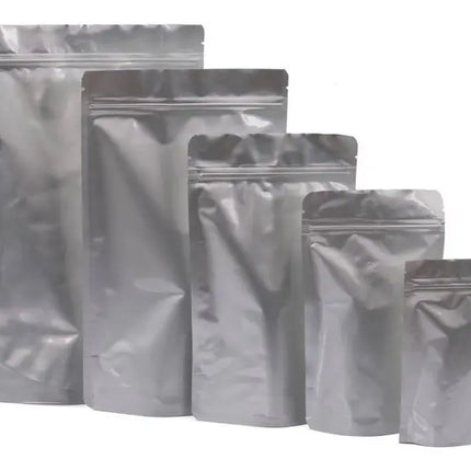 100 Bolsas Doy pack Aluminio 14x19x5 Cm Cierre Hermético